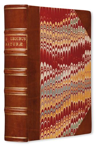 LAW  CUMBERLAND, RICHARD. De legibus naturae disquisitio philosophica.  1672